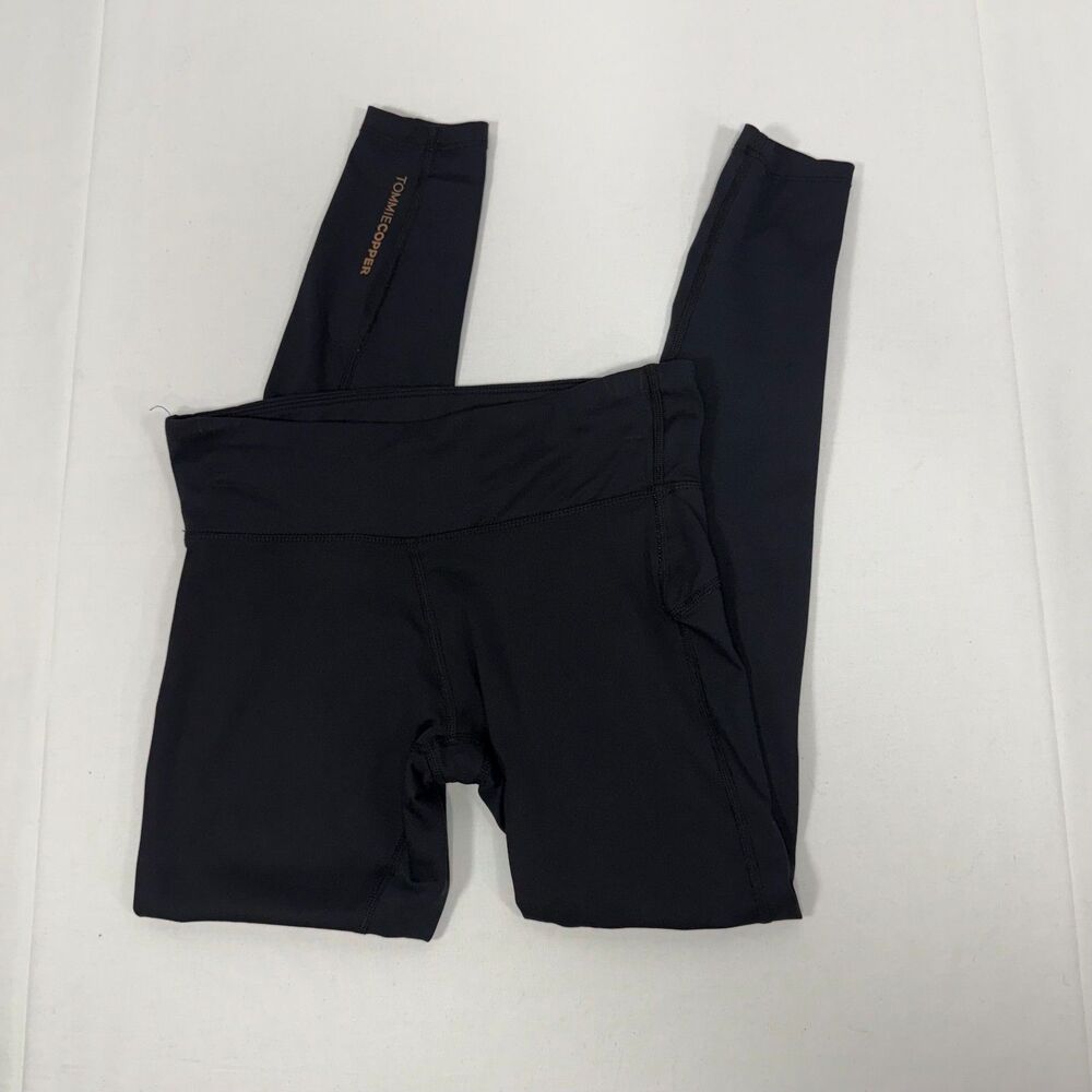 Tommie Copper‎ Cool Copper Black Compression Leggings Side Pocket Size S Small